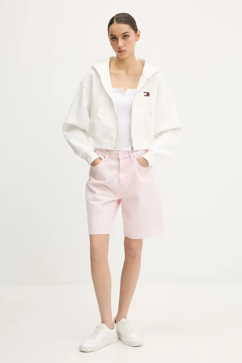 pantaloncini di jeans colore rosa DW0DW21646 miniatura 2