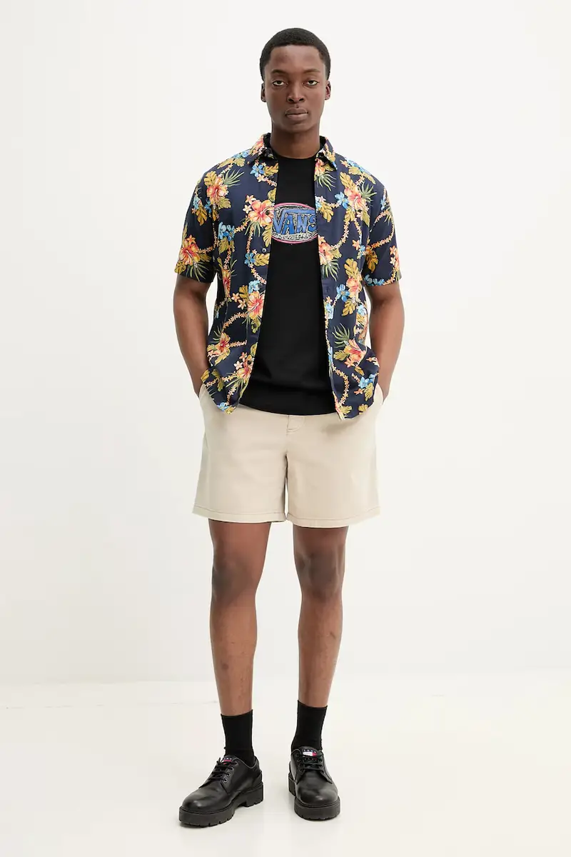 pantaloncini in cotone uomo colore beige DM0DM21944 miniatura 2