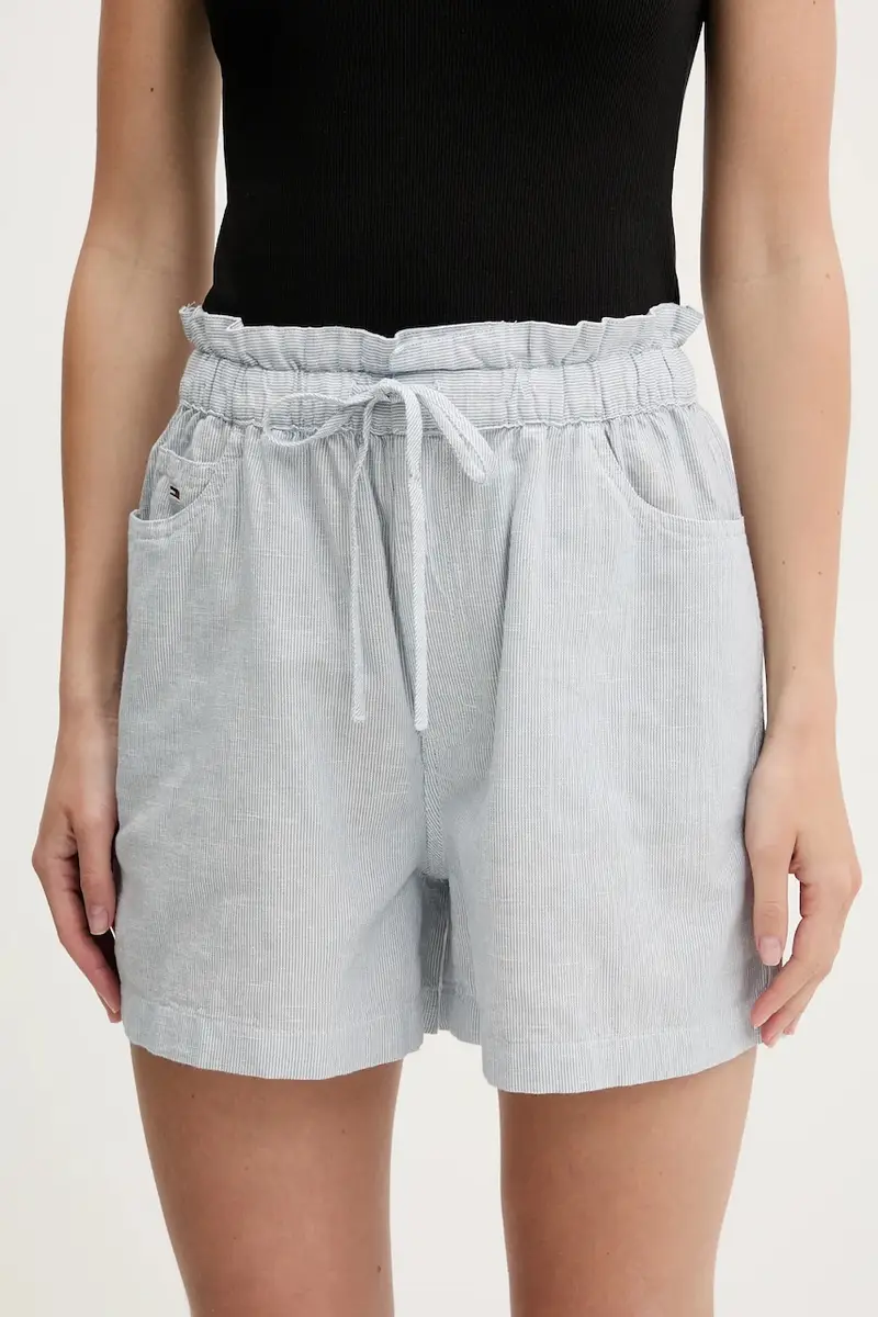 pantaloncini in lino misto donna colore blu DW0DW20360