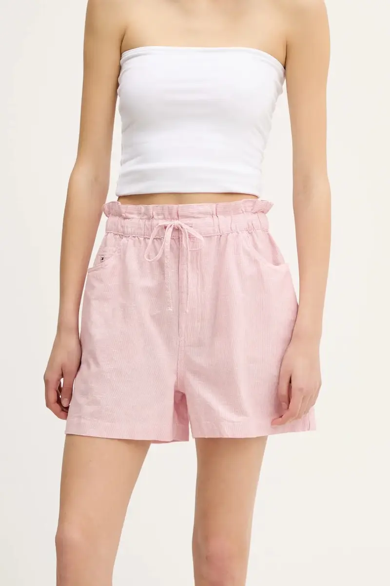 pantaloncini in lino misto donna colore rosa DW0DW20360