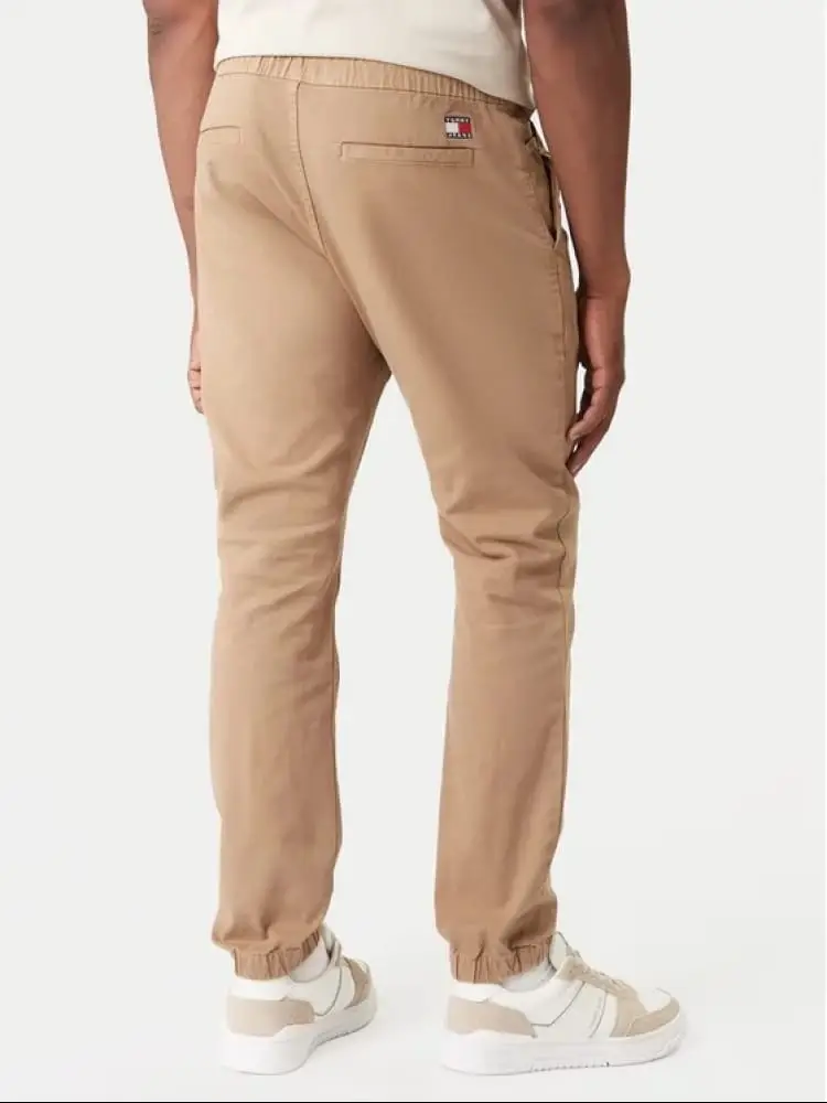 pantalone beige uomo mini logo miniatura 2