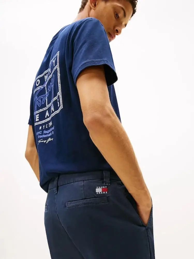 pantalone blu navy uomo logo sul retro miniatura 2