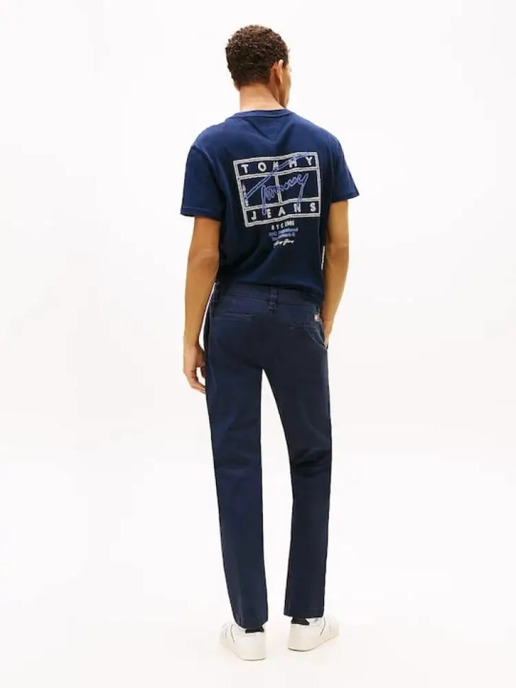 pantalone blu navy uomo logo sul retro miniatura 3