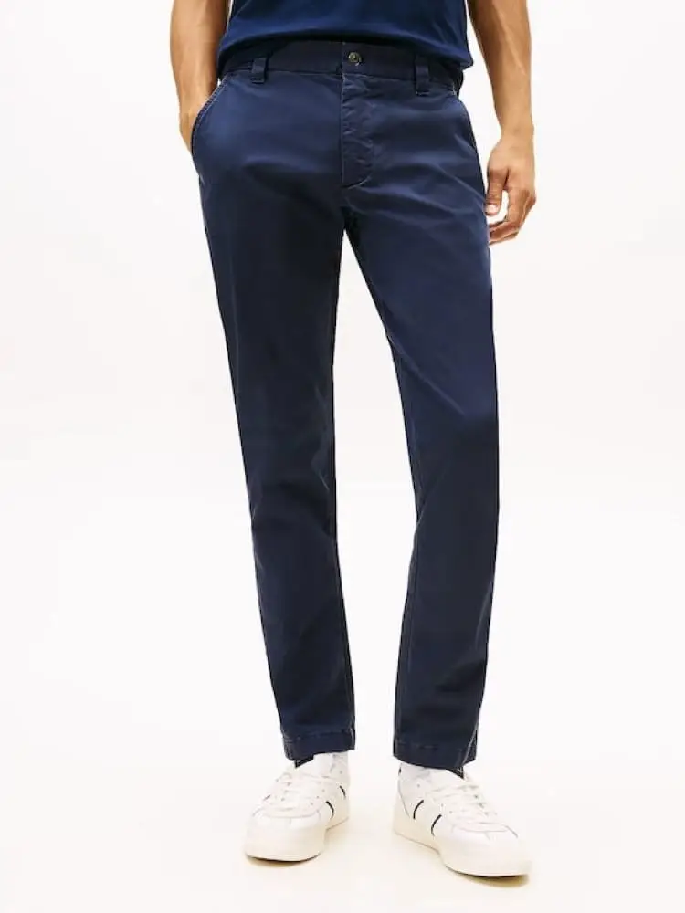 pantalone blu navy uomo logo sul retro