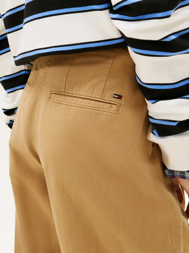Pantaloni con pieghe marrone miniatura 3