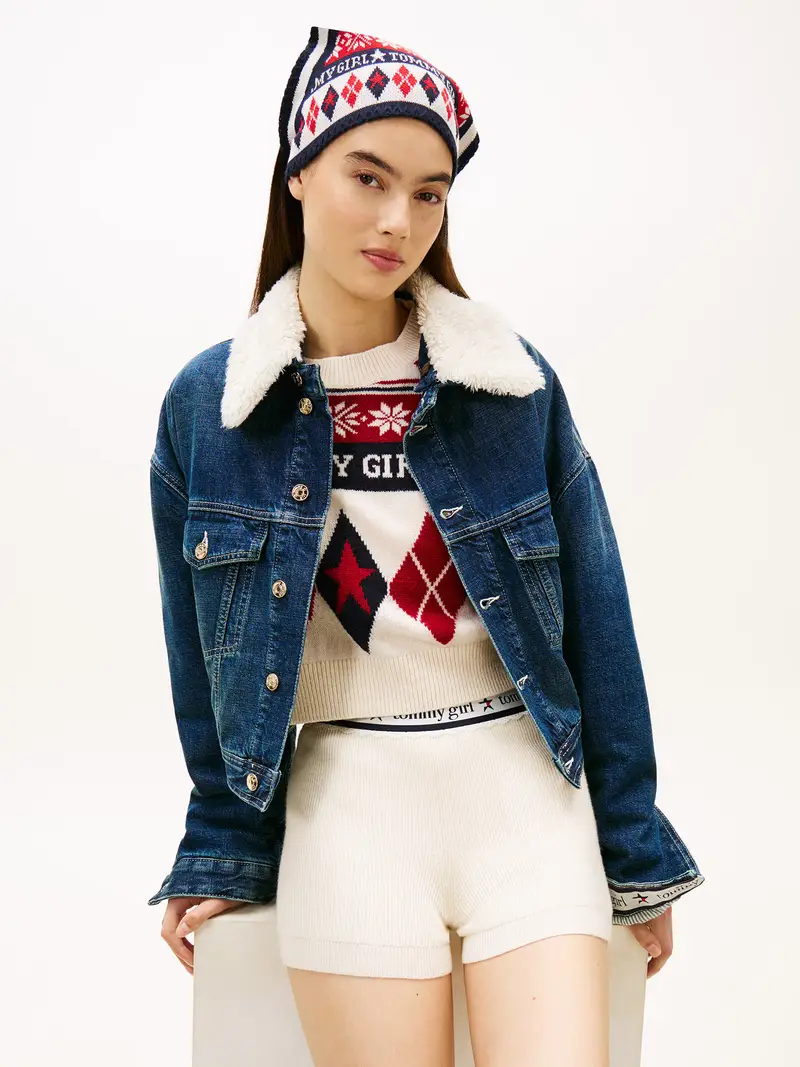 Pantaloni crema / navy / rosso / bianco miniatura 3