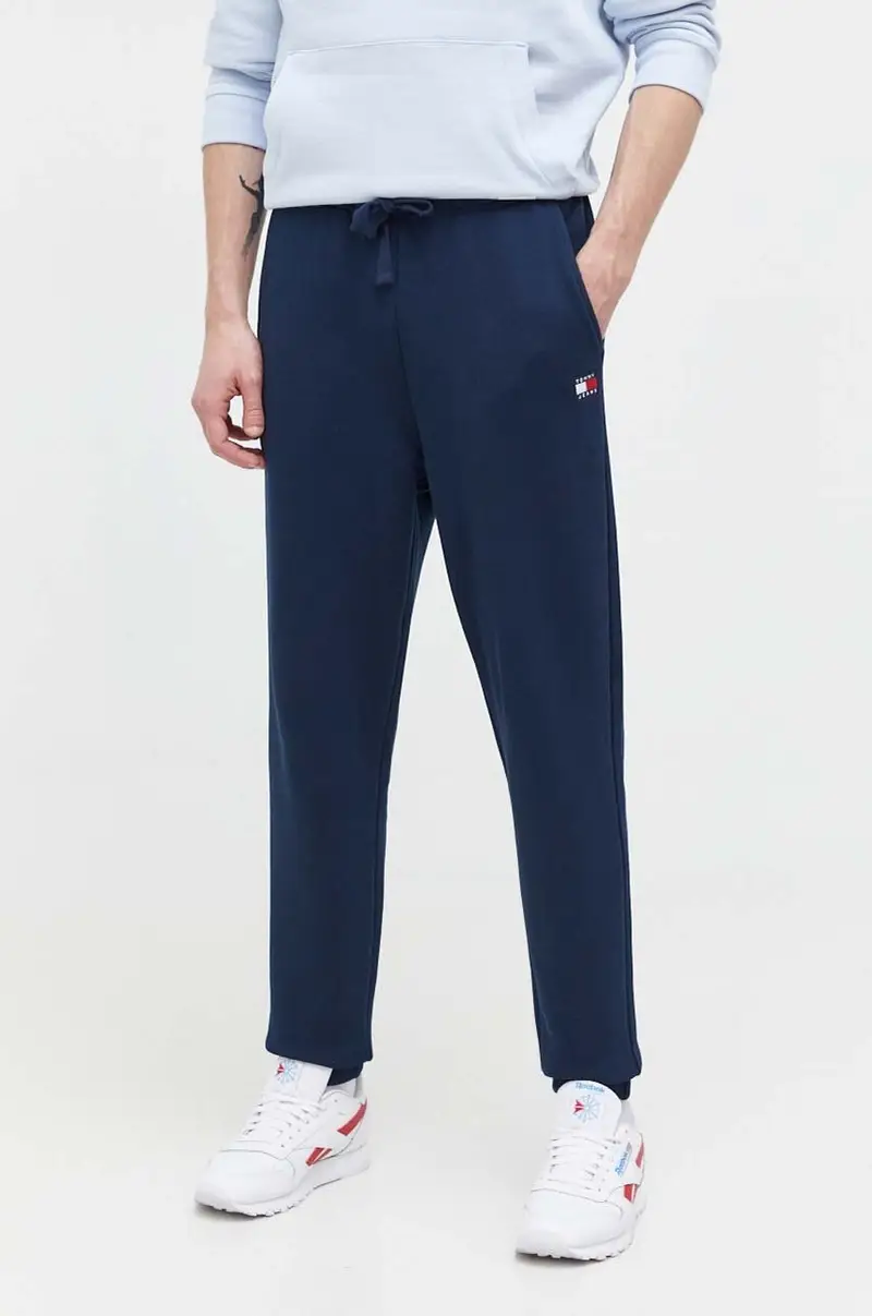 pantaloni da jogging in cotone colore blu navy