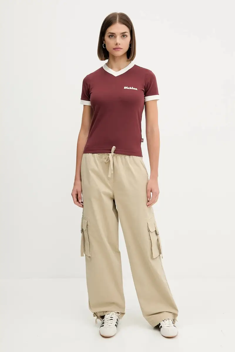 pantaloni donna colore beige DW0DW20995 miniatura 2