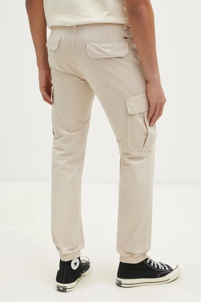 pantaloni in cotone colore beige DM0DM20284 miniatura 3