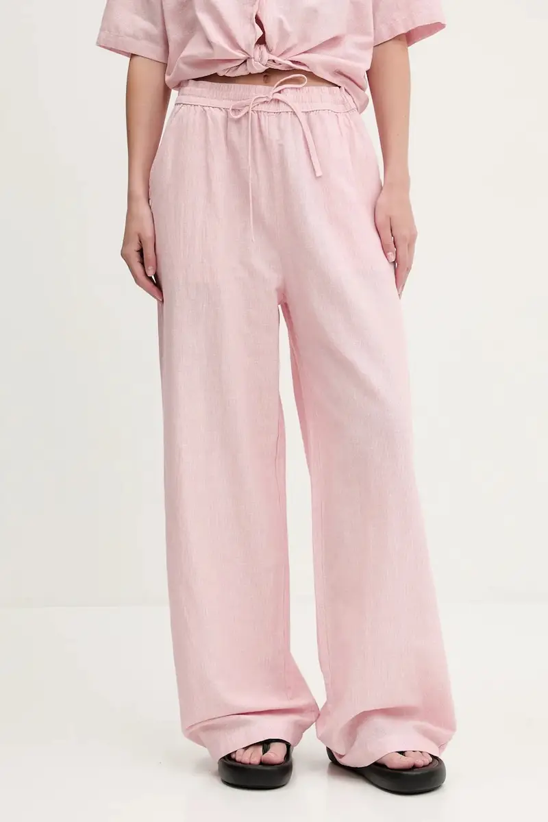 pantaloni in lino misto donna colore rosa DW0DW20352
