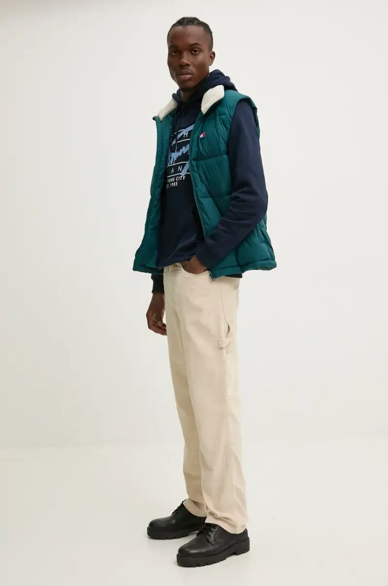 pantaloni in velluto a coste Beige miniatura 2