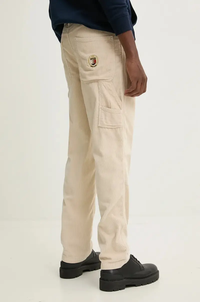 pantaloni in velluto a coste Beige miniatura 3