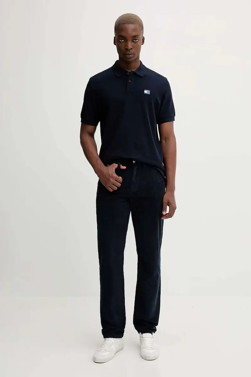 pantaloni in velluto a coste uomo colore blu navy DM0DM22242 miniatura 2