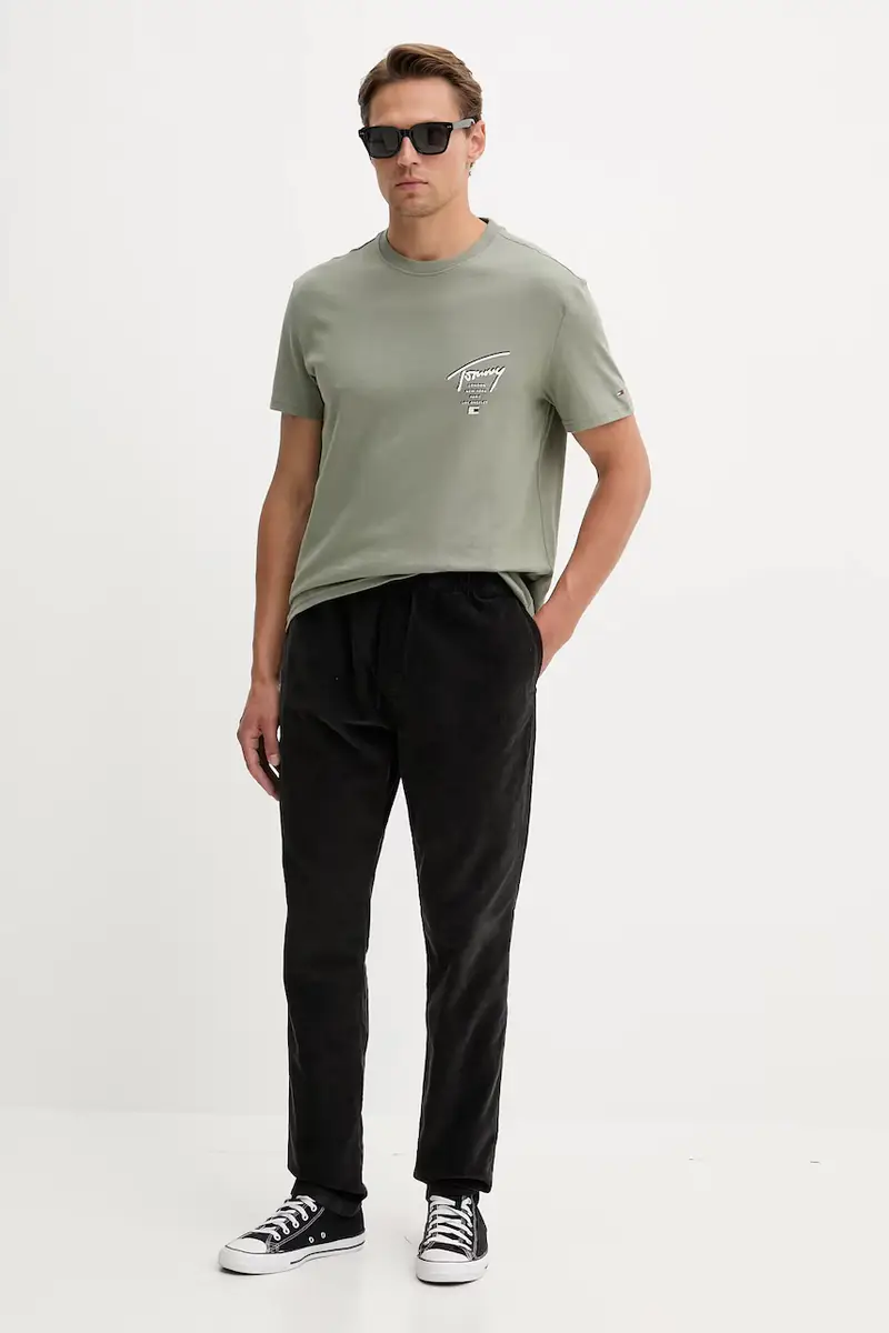 pantaloni in velluto a coste uomo colore nero DM0DM21997 miniatura 2