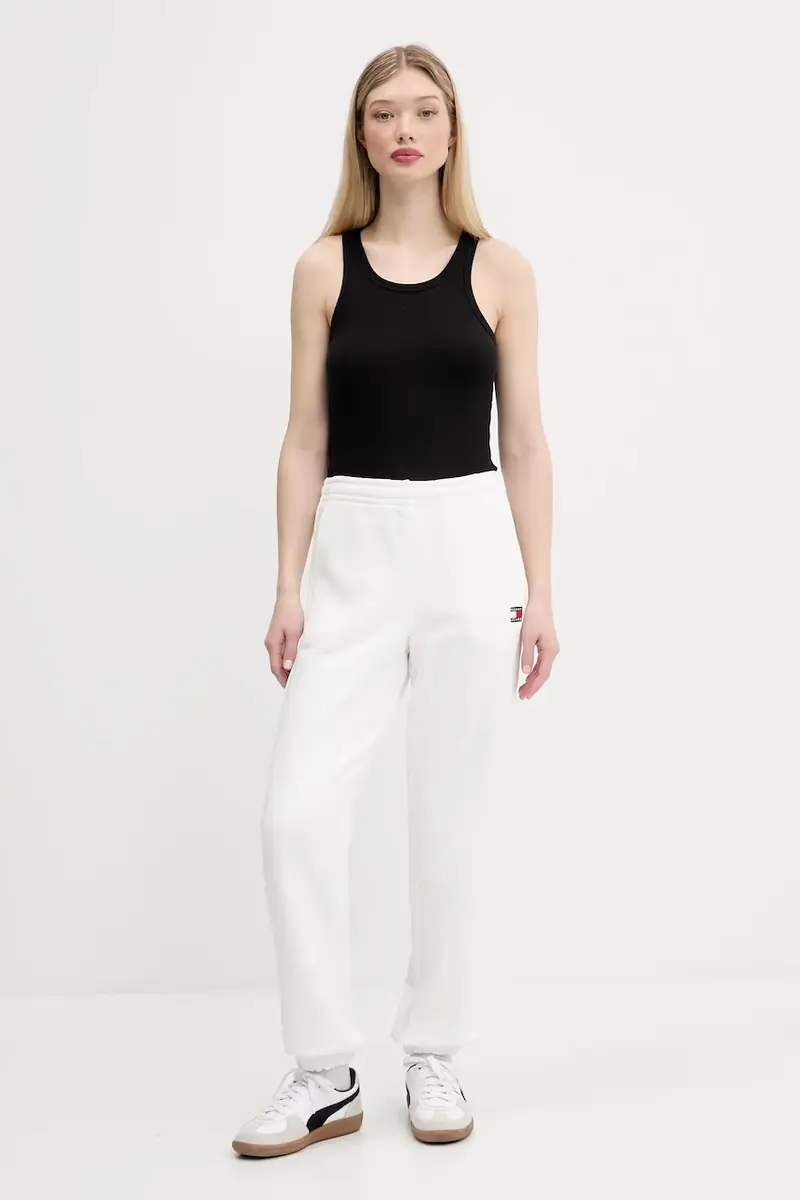 pantaloni tuta in cotone bambino/a colore bianco DW0DW20679 miniatura 2