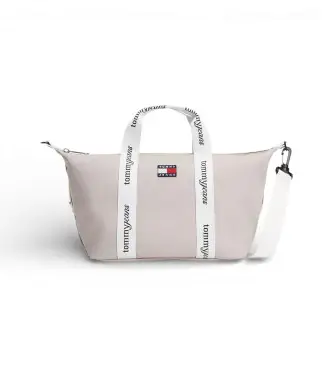 per donna AW0AW18460 Borsa tote essenziale con scritta beige (OSFA), Casual, Poliestere