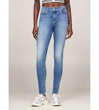 per donna DW0DW19255 Jeans Nora Md Skn Ch0238 blu (27/32), Casual, Denim, Cotone biologico, Sostenibile