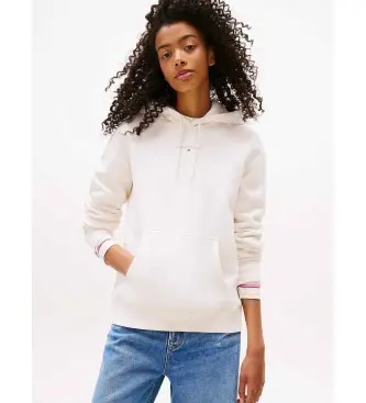 per donna DW0DW21963 Felpa con cappuccio con logo lineare bianco (XS), Casual, Cotone