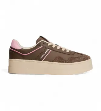 per donna EN0EN02902 Le sneakers in pelle marrone Greenwich (41), Basso, Stringhe, Casual