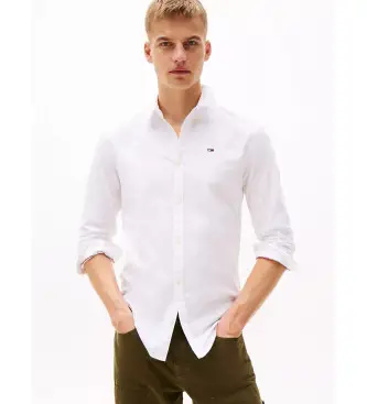 per uomo DM0DM09594 Camicia Oxford TJM Slim Stretch bianca (XXL), Bianco, Casual, Cotone, Elastan, Manica lunga, Cotone biologi