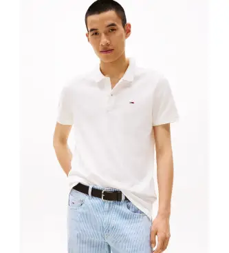 per uomo DM0DM20676 Polo slim fit con logo bianco (S), Casual, Cotone, Manica corta