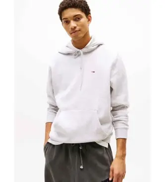 per uomo DM0DM20742 Felpa con cappuccio in pile spazzolato grigio (XL), Casual, Cotone