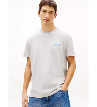 per uomo DM0DM22547 Maglietta grigia vintage (L), Casual, Grigio, Cotone, Manica corta