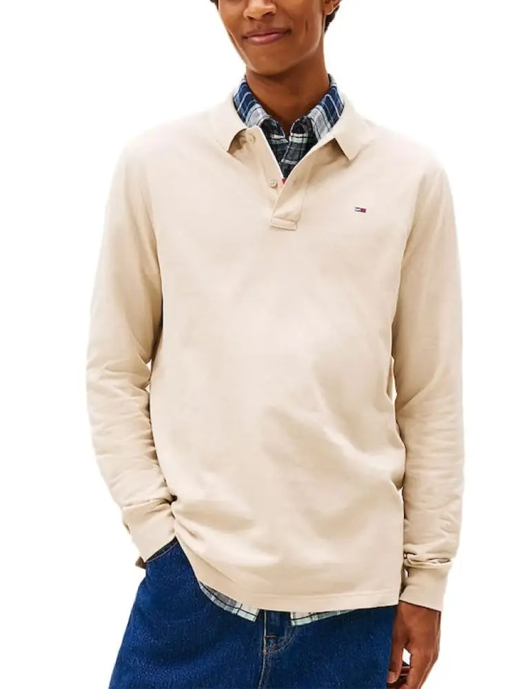 polo beige uomo mini logo miniatura 2