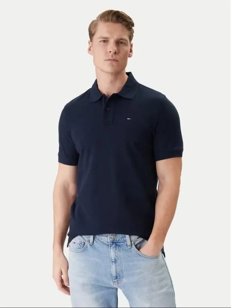 polo blu navy uomo mini logo