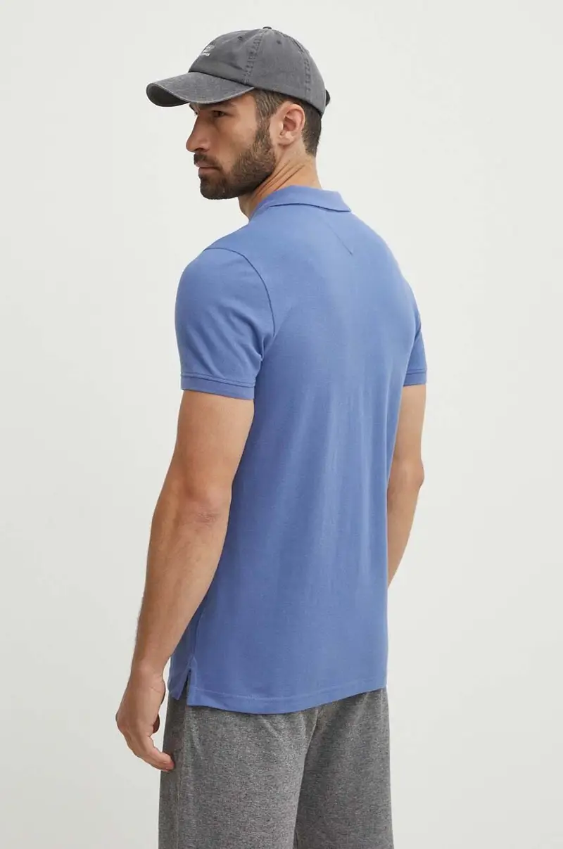 polo in cotone colore blu DM0DM18312 miniatura 3