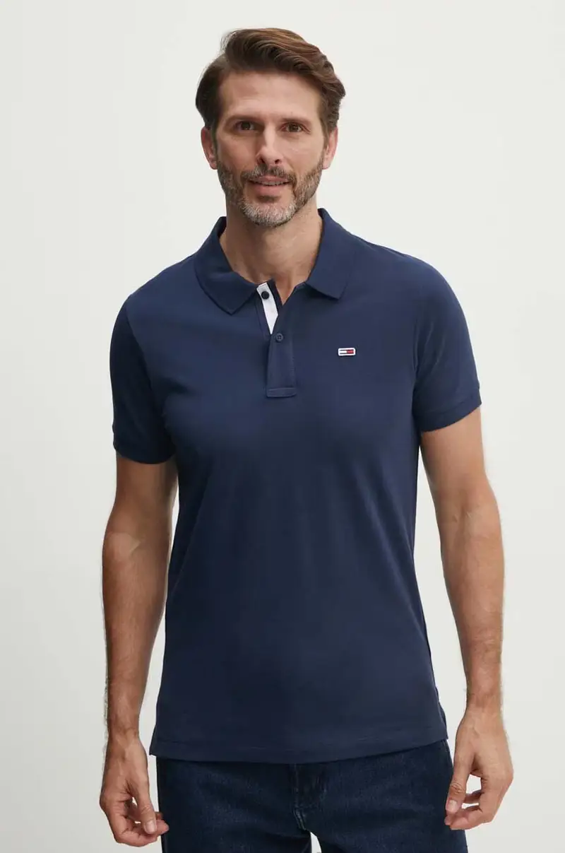 polo in cotone colore blu navy DM0DM15370