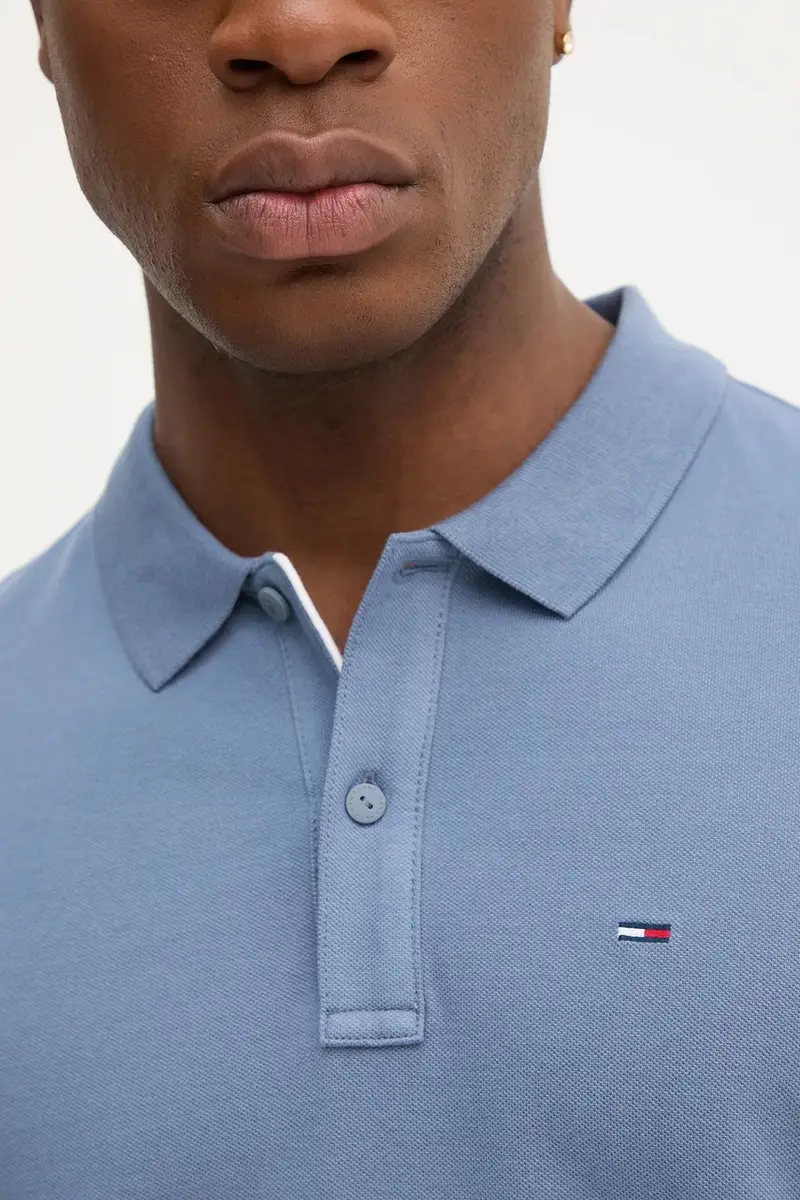 polo in cotone colore blu navy DM0DM20676 miniatura 4