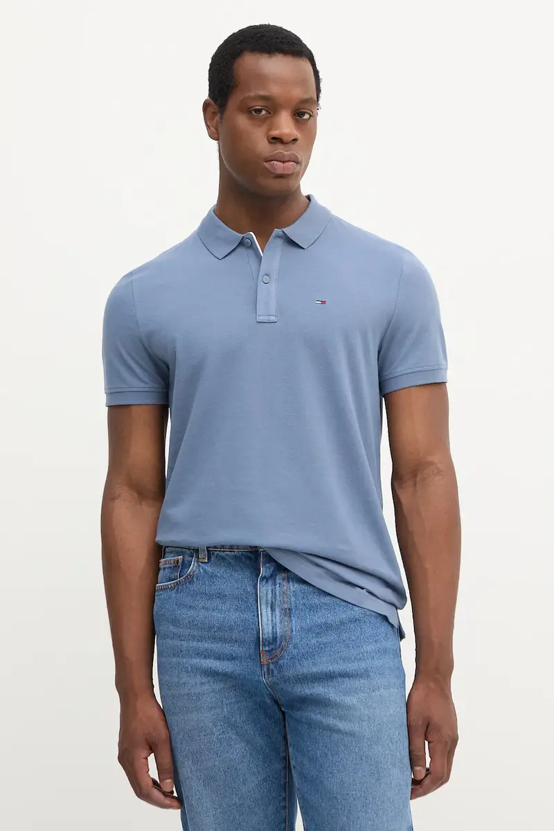 polo in cotone colore blu navy DM0DM20676