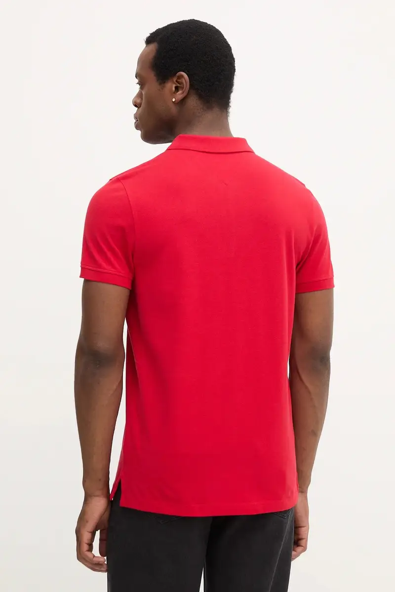 polo in cotone colore blu navy DM0DM20676 Rosso miniatura 2