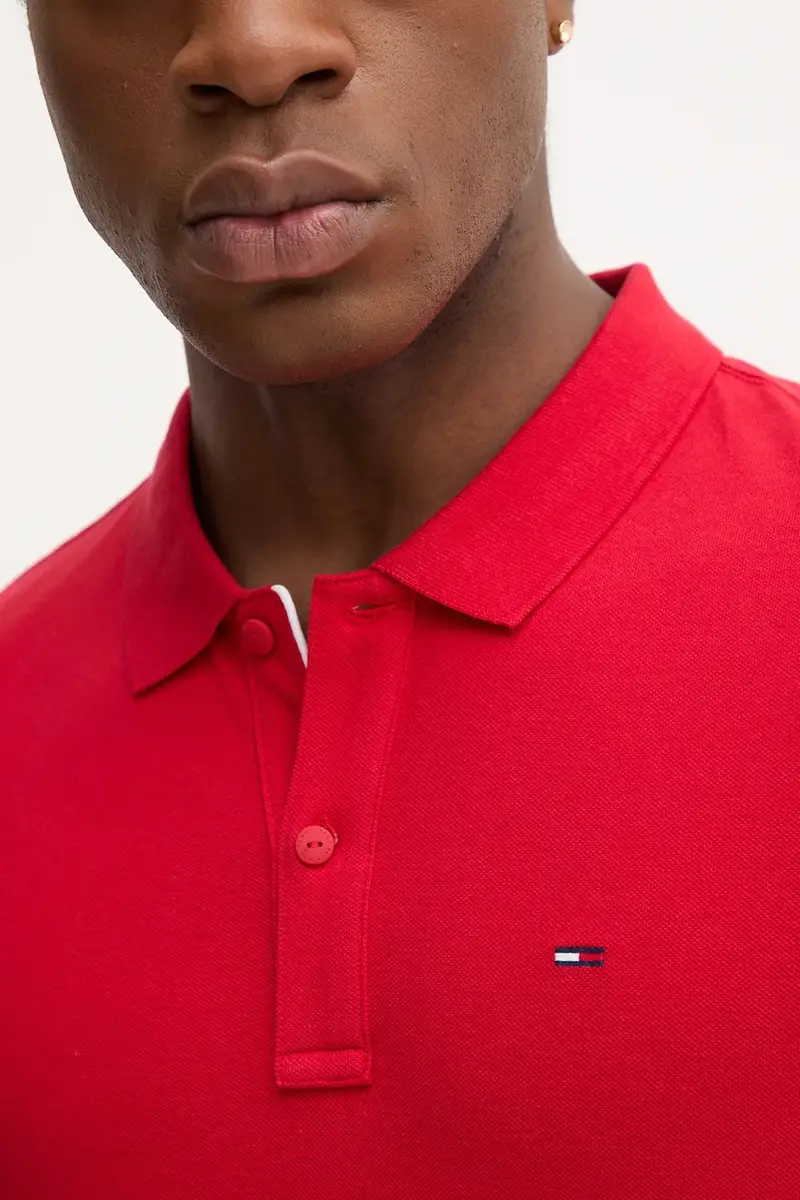 polo in cotone colore blu navy DM0DM20676 Rosso miniatura 4