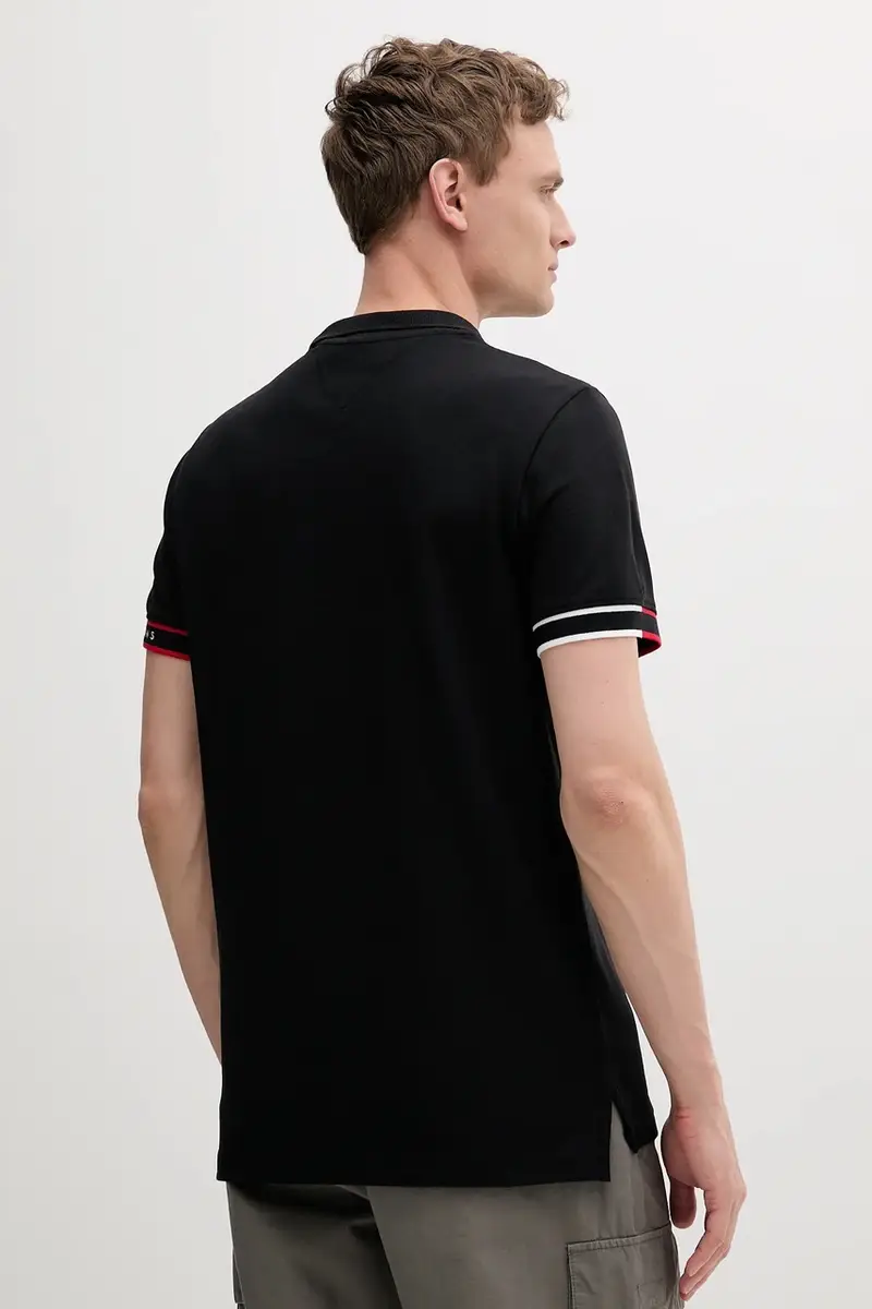 polo in cotone colore nero DM0DM21306 miniatura 2