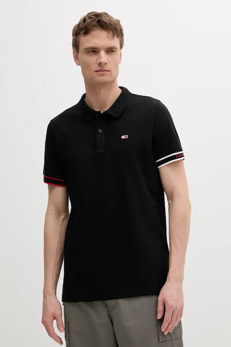 polo in cotone colore nero DM0DM21306
