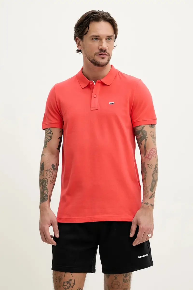 Tommy Jeans Polo Uomo Arancione 3287806