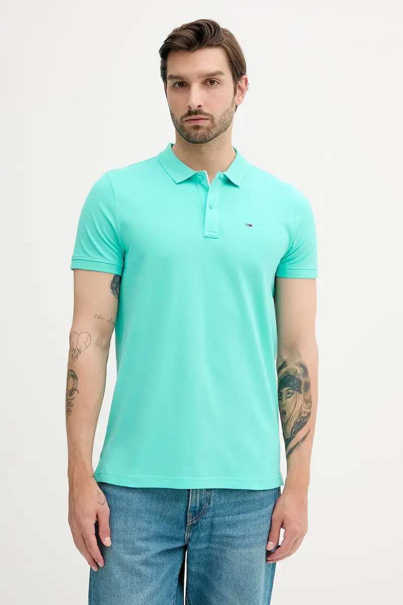 Tommy Jeans Polo Uomo Turchese 3158610
