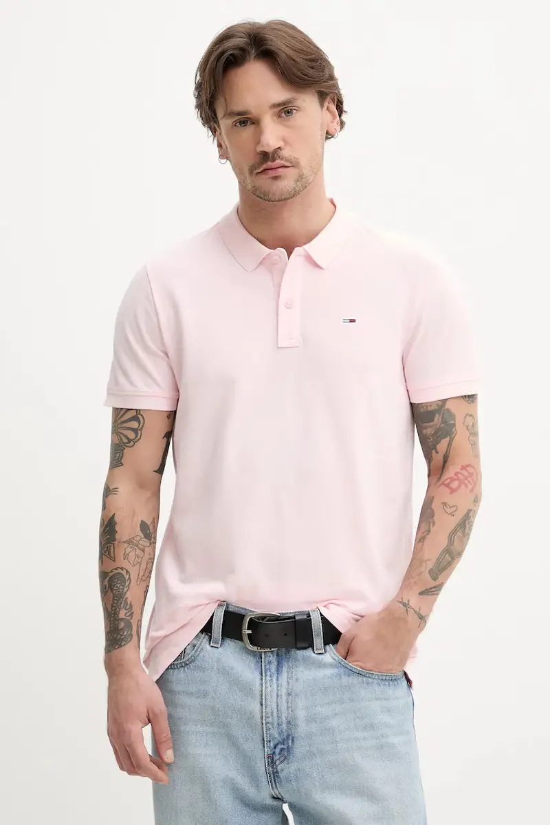 Tommy Jeans Polo Uomo Rosa 3157916