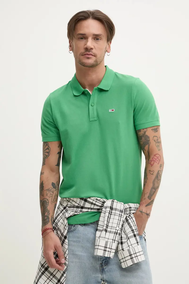 Tommy Jeans Polo Uomo Verde 3158988