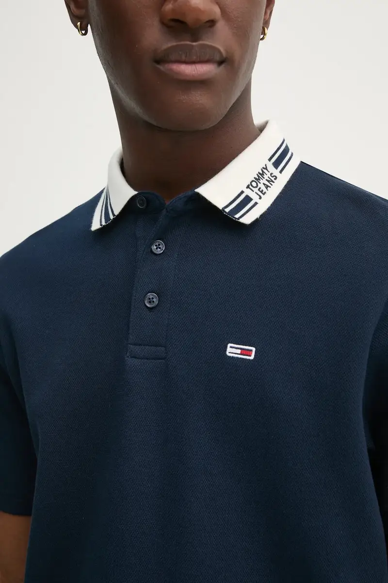 Tommy Jeans Polo Uomo Blu 3313885 miniatura 5