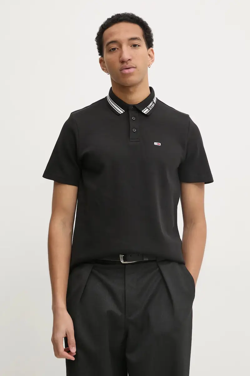 Tommy Jeans Polo Uomo Nero 3327199 miniatura 4