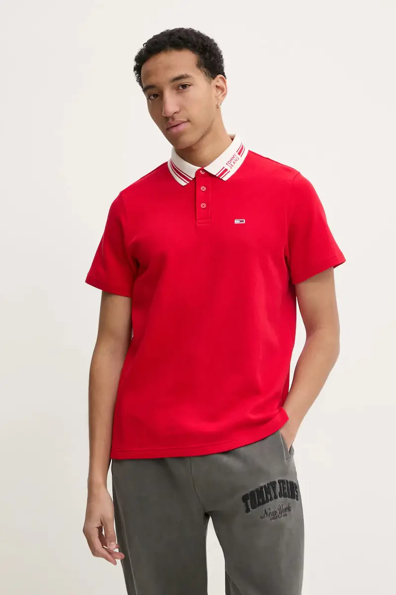 Tommy Jeans Polo Uomo Rosso 3348426