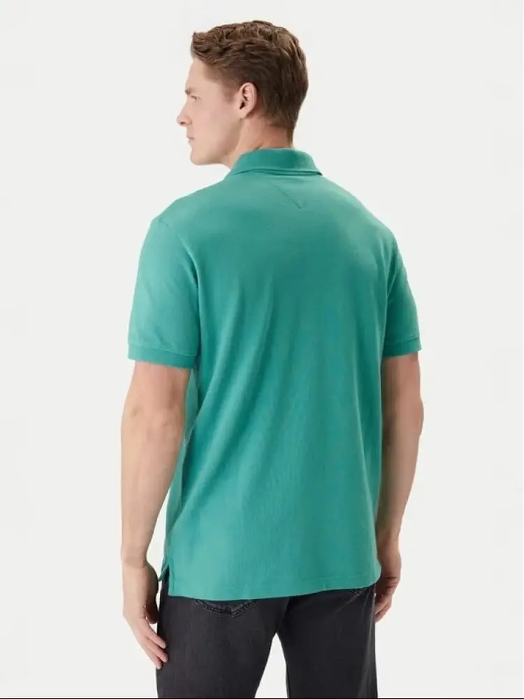 polo verde acqua uomo mini logo miniatura 2