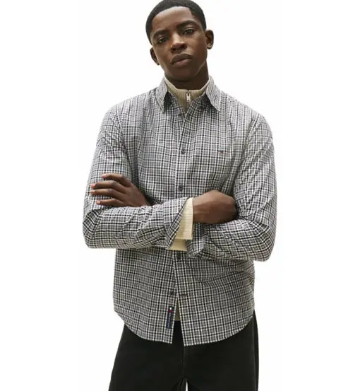 Poplin Pattern M - camicia maniche lunghe - uomo White