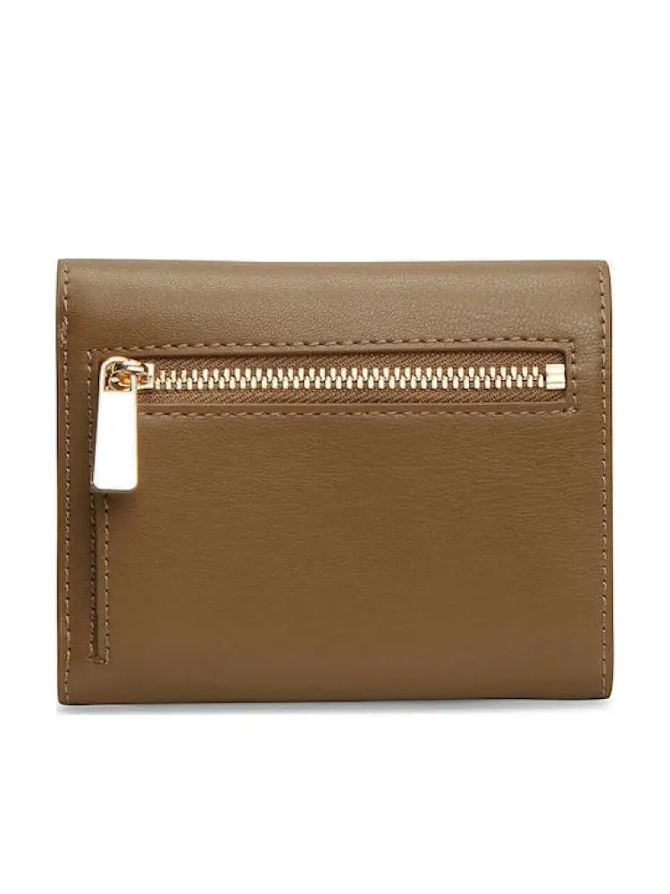 portafoglio marrone donna mini logo miniatura 2