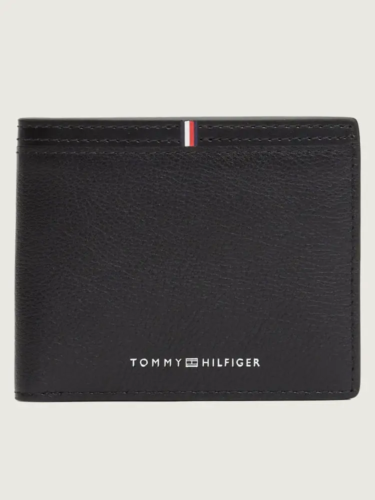 portafoglio nero uomo logo sul davanti