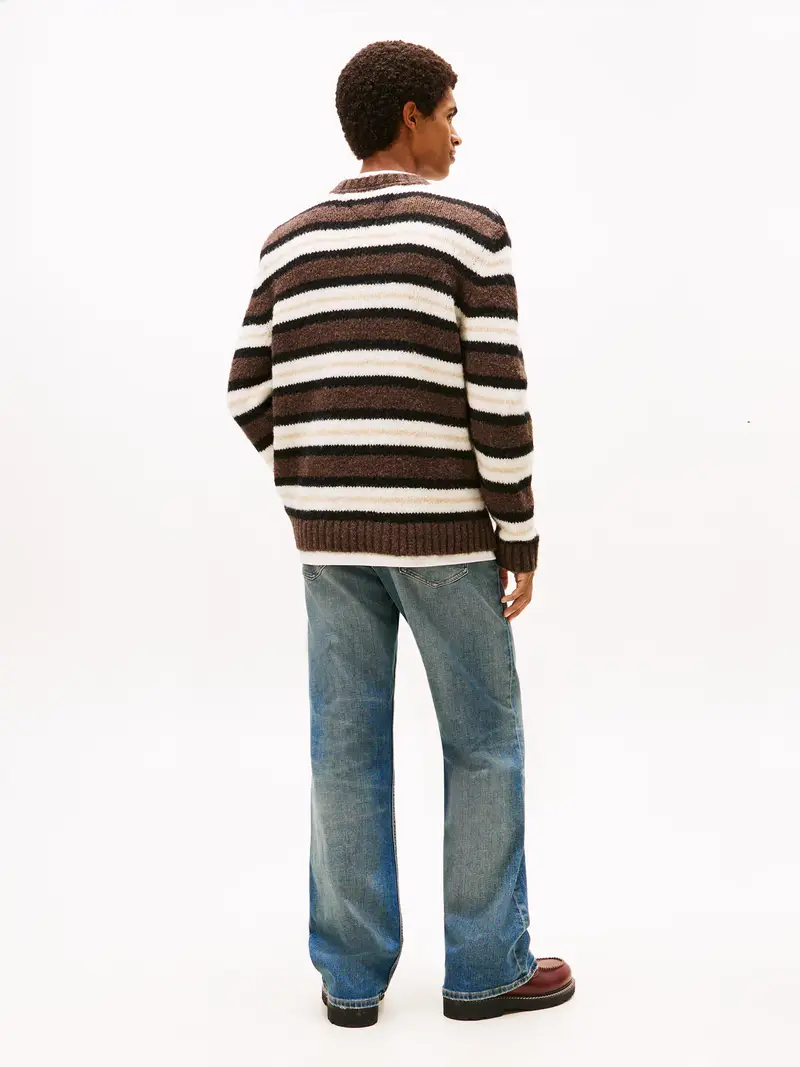 Pullover beige / marrone / nero / bianco miniatura 3