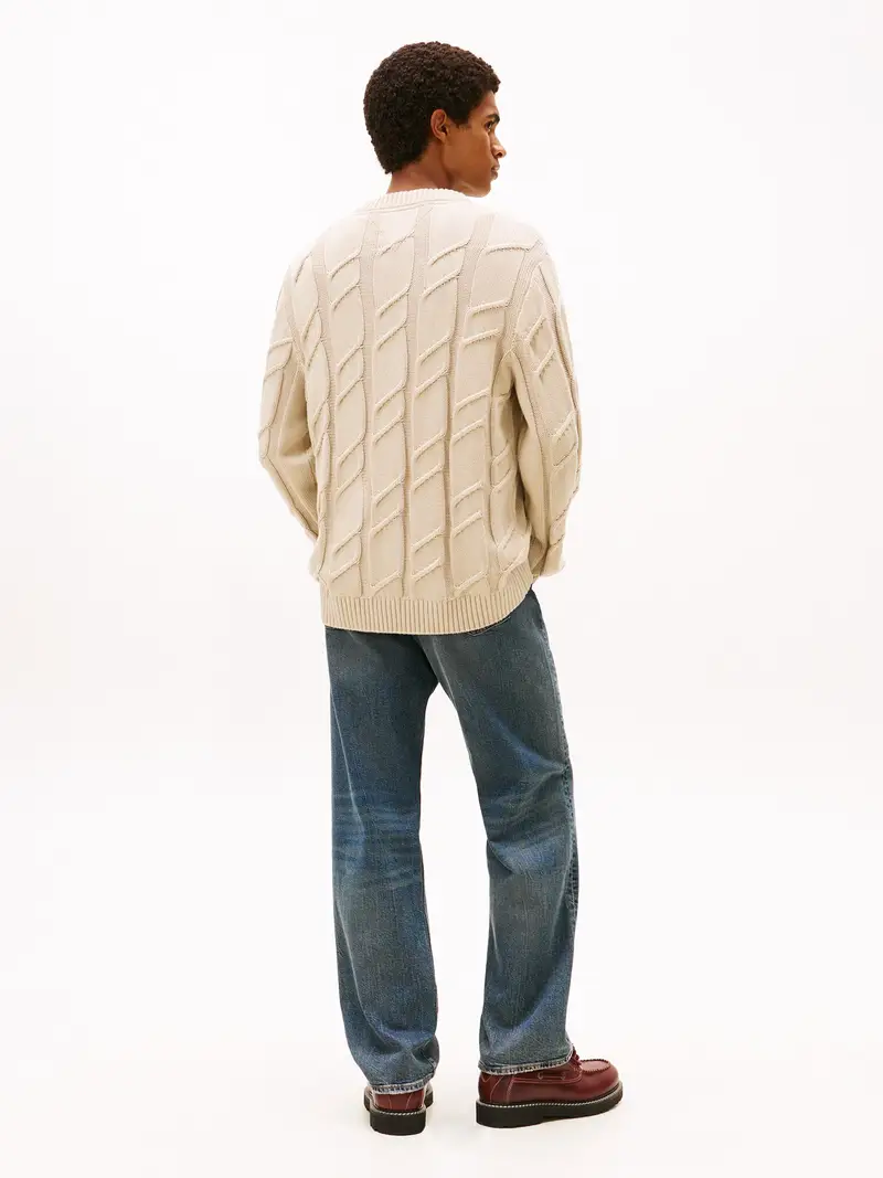 Pullover beige / navy / rosso / bianco miniatura 3